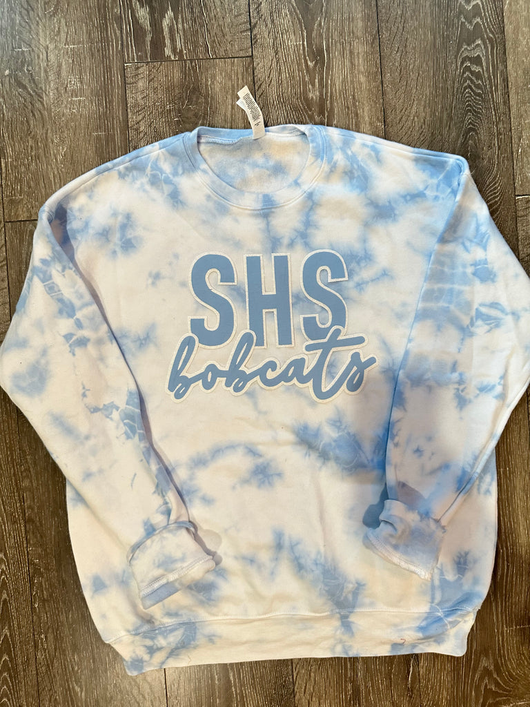 SHS BOBCATS - BLUE DYED CREW