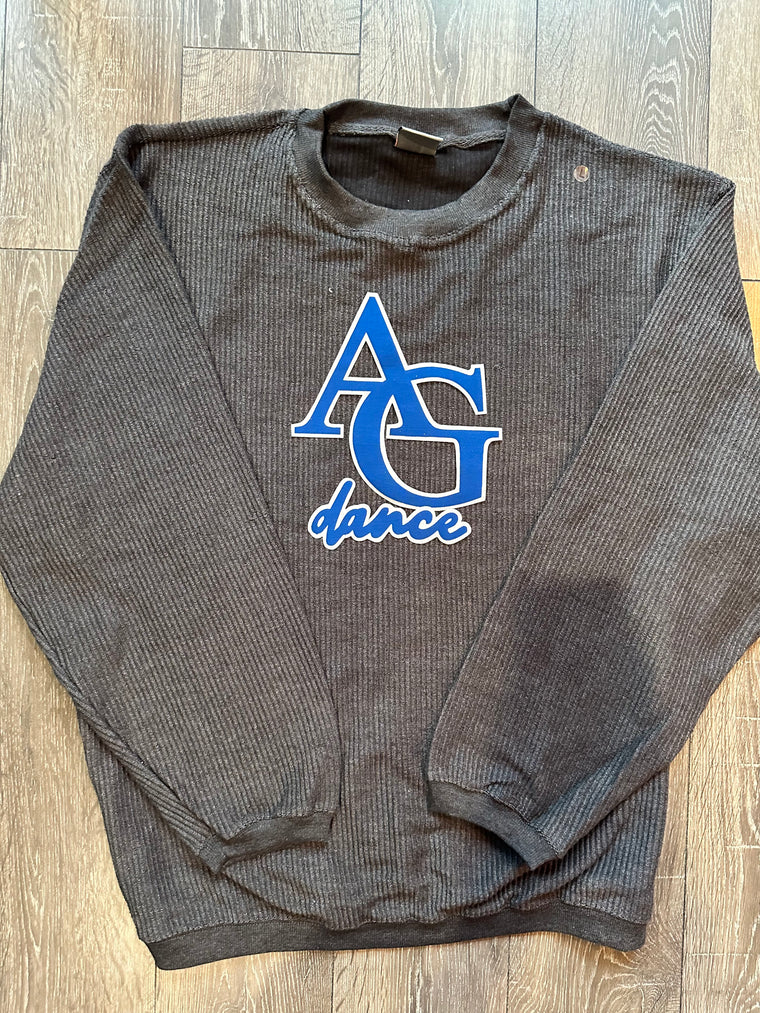 AG DANCE - GREY RIBBED CREW