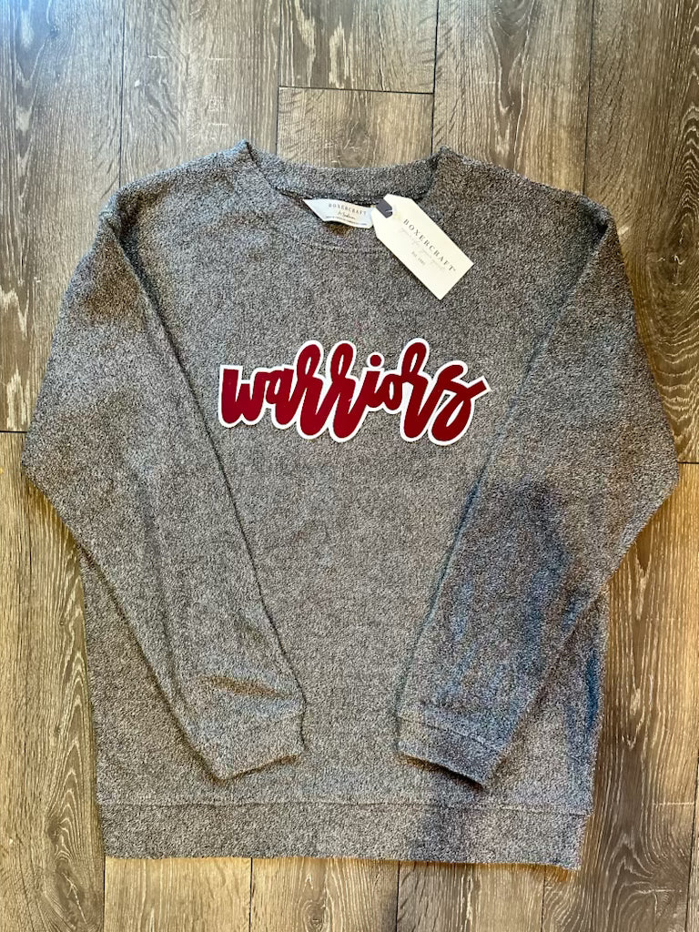 WARRIORS - GREY COZY CREW