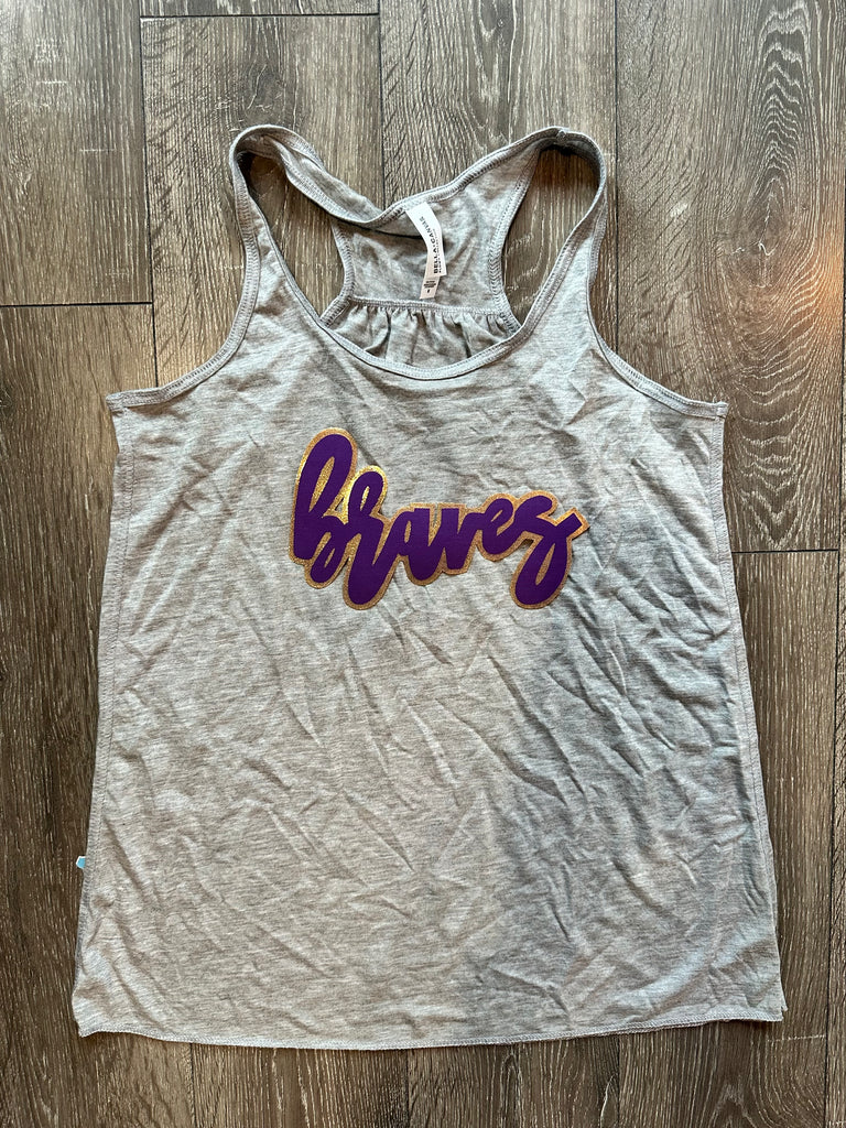 BRAVES - GREY RACERBACK TANK