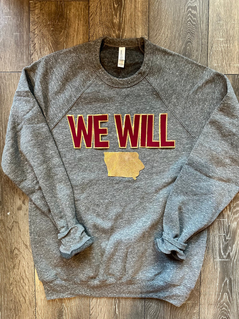 WE WILL w/ STATE - GREY SPONGE CREW