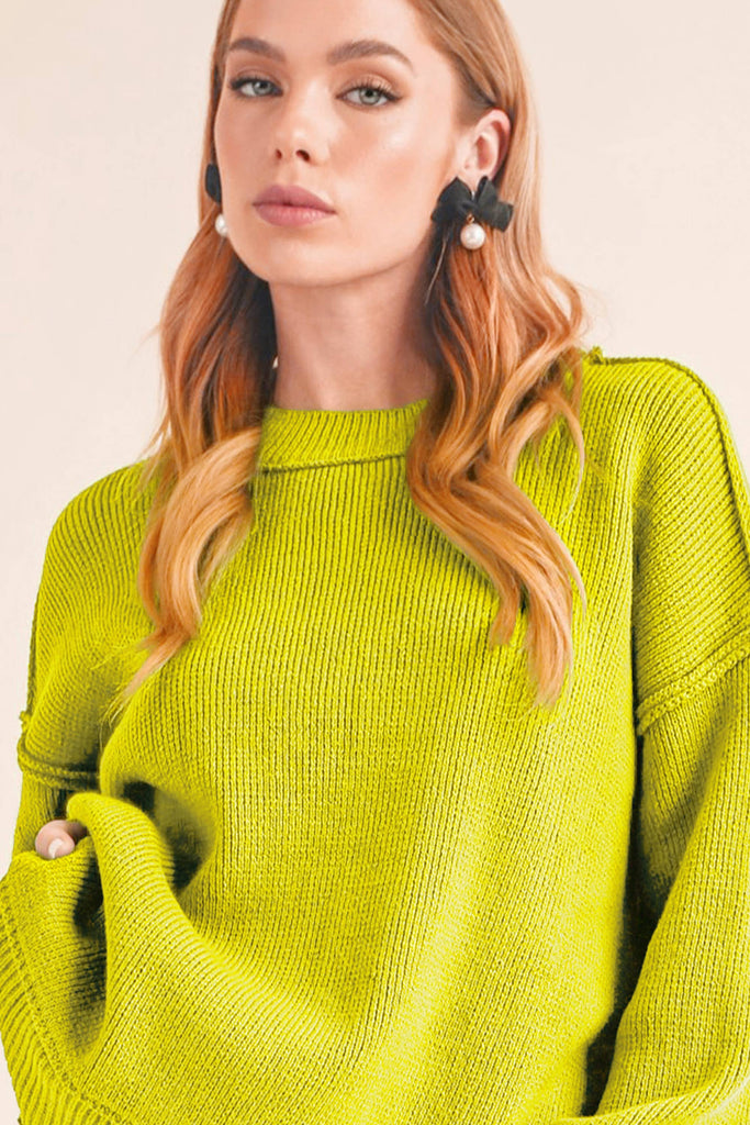 AEMI + CO - 3115CK Regina Sweater: Red / L / Knit