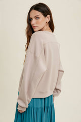 Wishlist Apparel - SCUBA RELAXED CROP SWEATSHIRT / WL22-7352: LIME / M