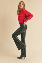 AEMI + CO - 3115CK Regina Sweater: Red / M / Knit