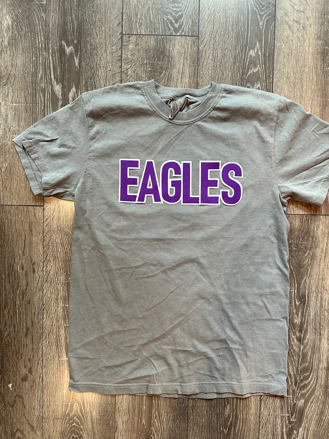 BLOCK EAGLES - GREY COMFORT COLORS TEE