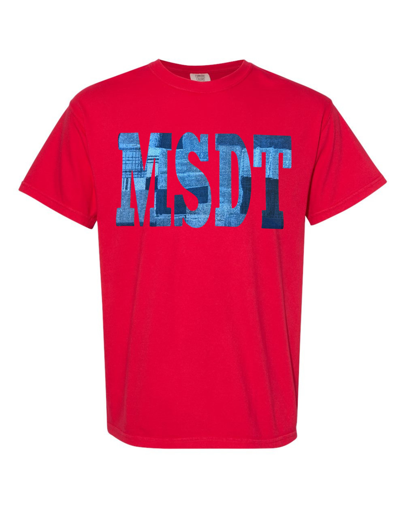 DENIM MSDT - RED TEE