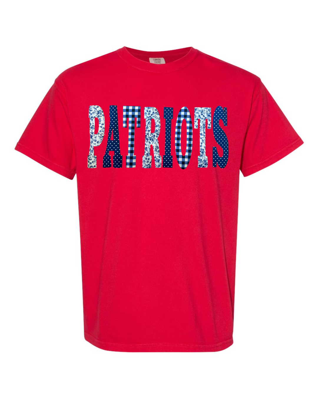 PATCHWORK PATRIOTS - RED TEE