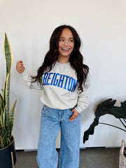 BLUE METALLIC CREIGHTON - SAND GILDAN CREW