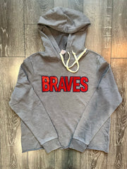 BLOCK BRAVES - GREY LIGHTWEIGHT HOODIE