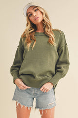 AEMI + CO - 3152DK Ina Sweater: Green / Contemporary / S