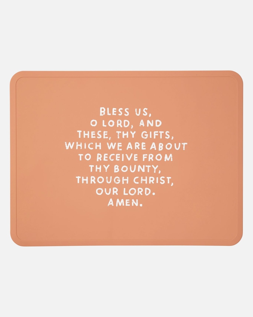 Be A Heart - Meal Blessing Silicone Placemat | Catholic Placemat | Kids: Bubblegum