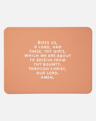 Be A Heart - Meal Blessing Silicone Placemat | Catholic Placemat | Kids: Bubblegum