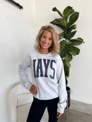 BLUE SPARKLE JAYS - ASH GREY GILDAN CREW