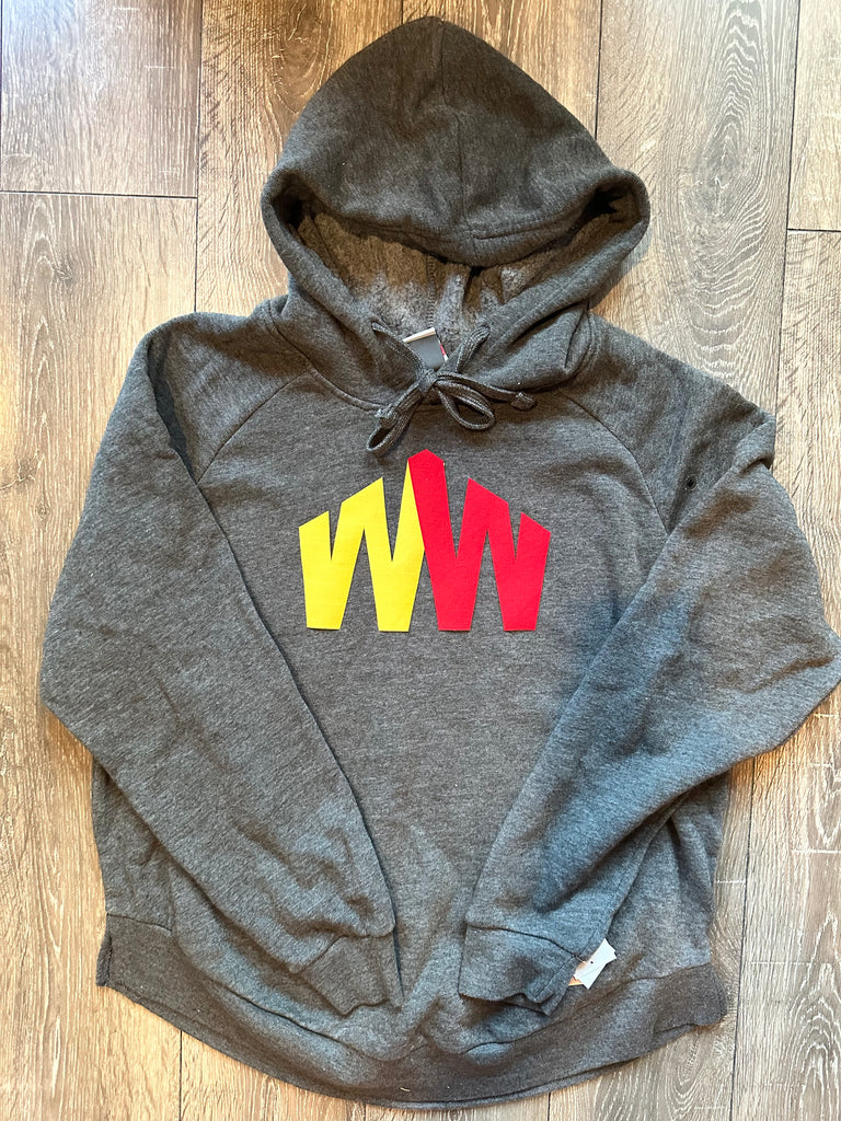 YELLOW/RED WW - GREY ANGEL FLEECE HOODIE
