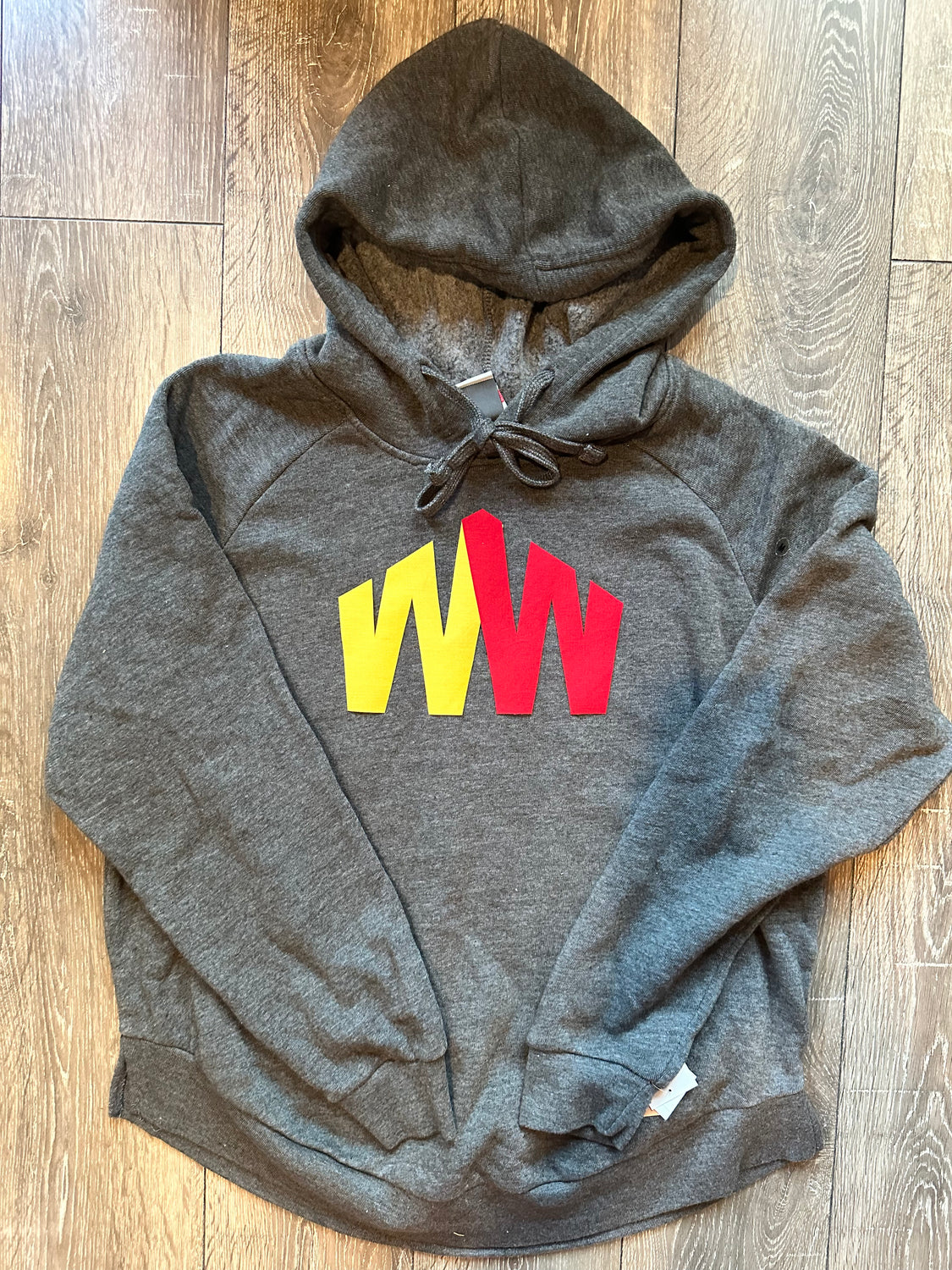 YELLOW/RED WW - GREY ANGEL FLEECE HOODIE