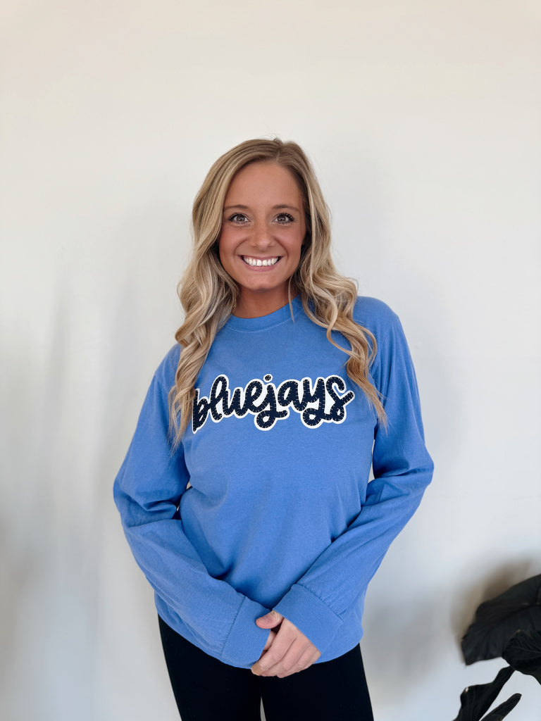 BLUEJAYS - BLUE COMFORT COLORS LONG SLEEVE