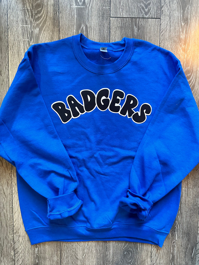 BADGERS - BLUE GILDAN CREW - YOUTH + ADULT