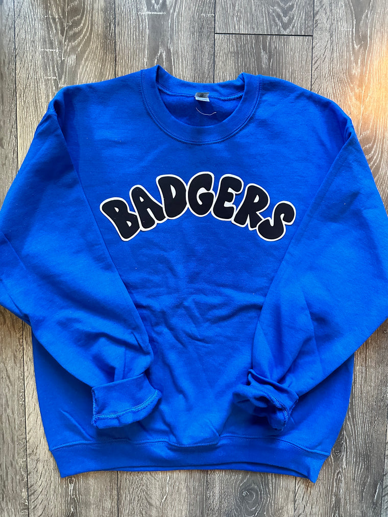 BADGERS - BLUE GILDAN CREW - YOUTH + ADULT