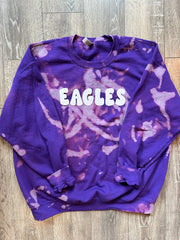 BUBBLE EAGLES - PURPLE DYED CREW