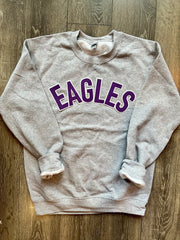 BLOCK EAGLES - GREY GILDAN CREW
