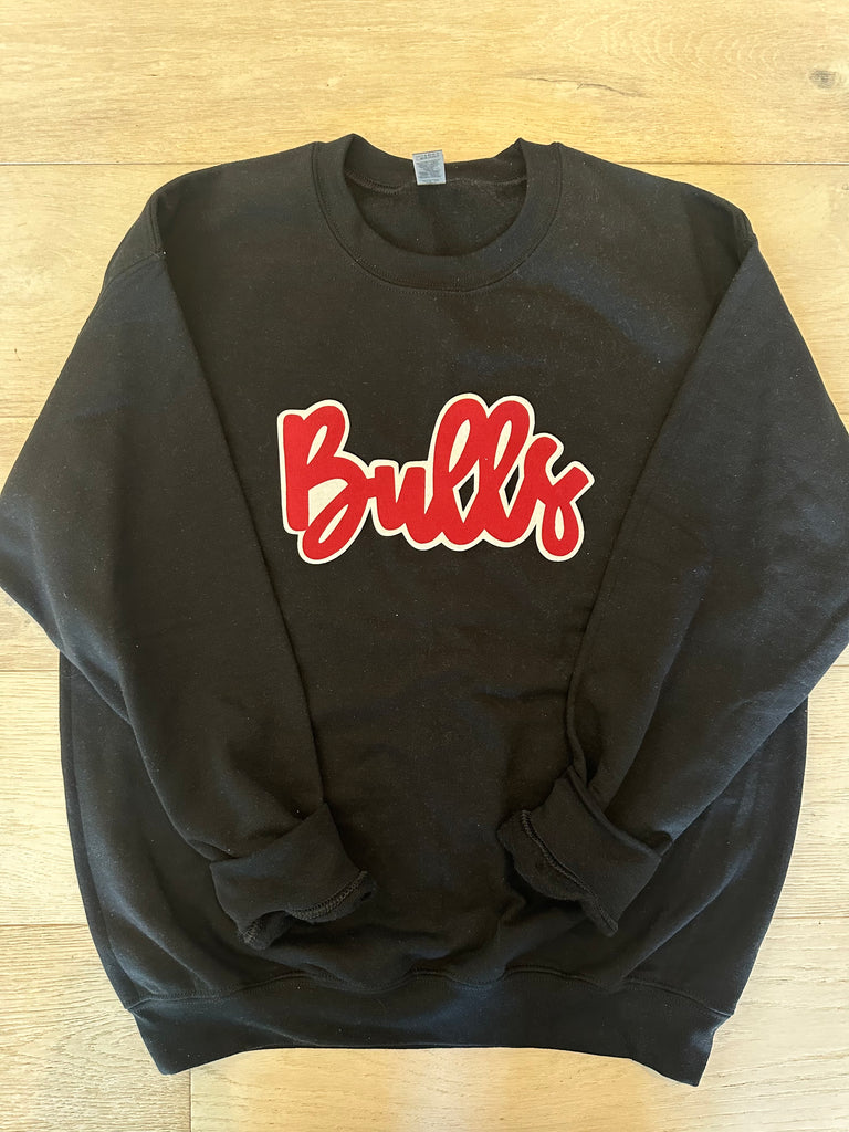 BULLS - BLACK GILDAN CREW (YOUTH + ADULT)