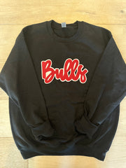 BULLS - BLACK GILDAN CREW (YOUTH + ADULT)