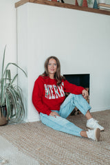 PATCHWORK MERRY - RED CREW