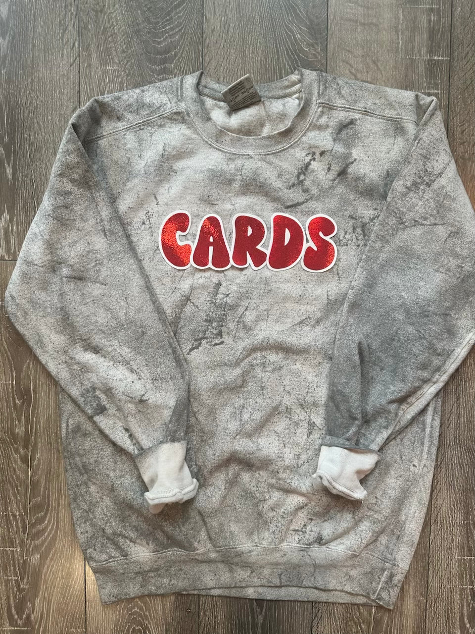CARDS - GREY DYED COMFORT COLORS CREW