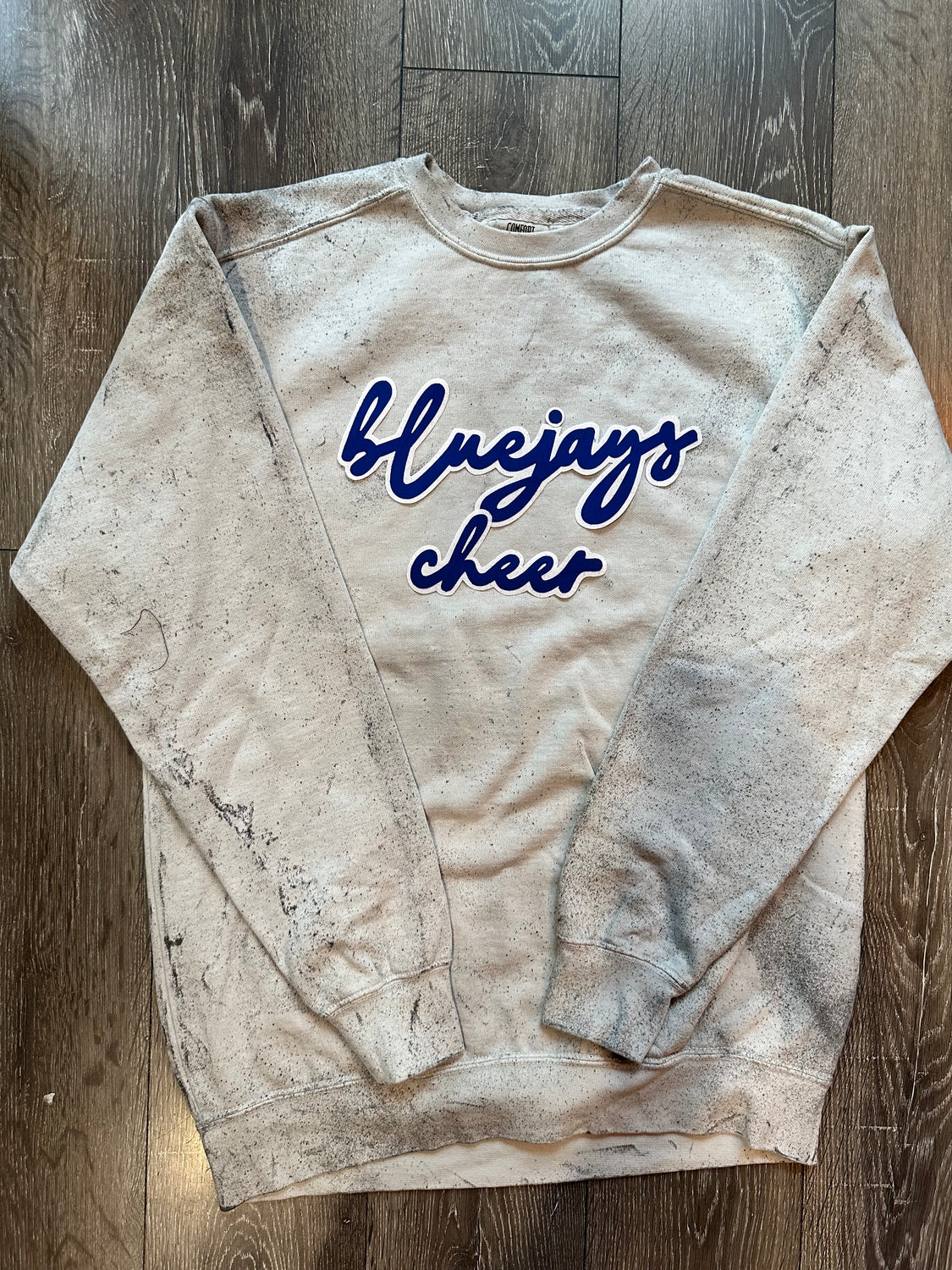 BLUEJAYS CHEER - GREY DYED CREW