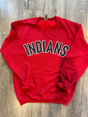 BLOCK INDIANS - RED GILDAN CREW
