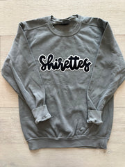 BLACK/WHITE SHIRETTES - LIGHT GREY COMFORT COLORS CREW
