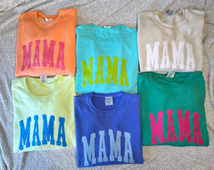 BLUE MAMA - LIME CREWNECK