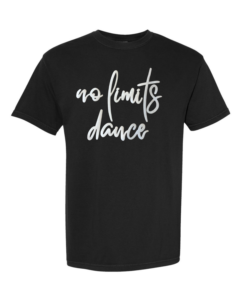 WHITE SPARKLE NO LIMITS DANCE - BLACK TEE