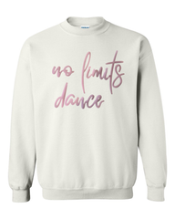 LIGHT PINK NO LIMITS DANCE - WHITE GILDAN CREW - YOUTH + ADULT