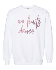 LIGHT PINK NO LIMITS DANCE - WHITE COMFORT COLORS CREW