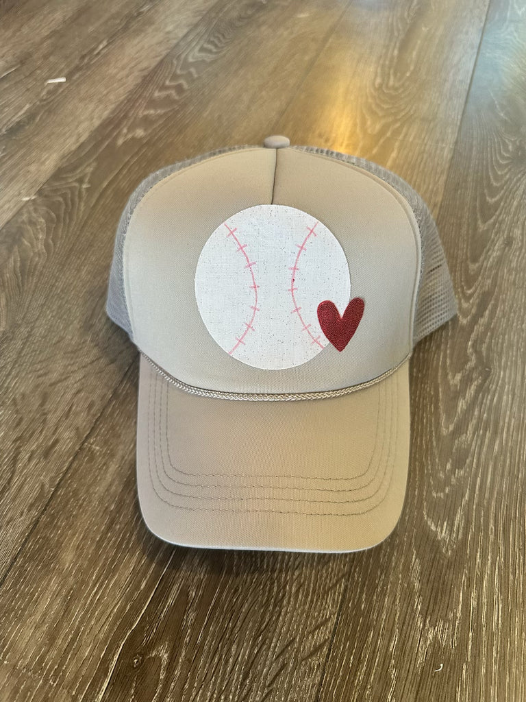 BASEBALL W/ HEART - TRUCKER HAT