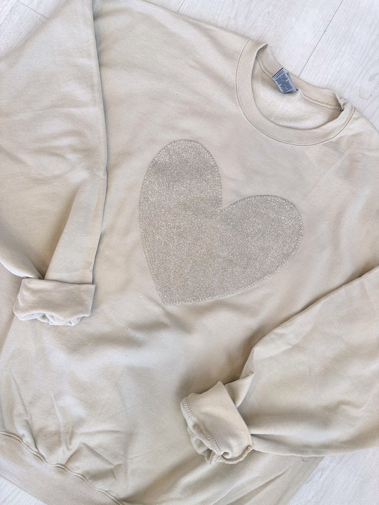 GLITTER HEART - SAND CREW