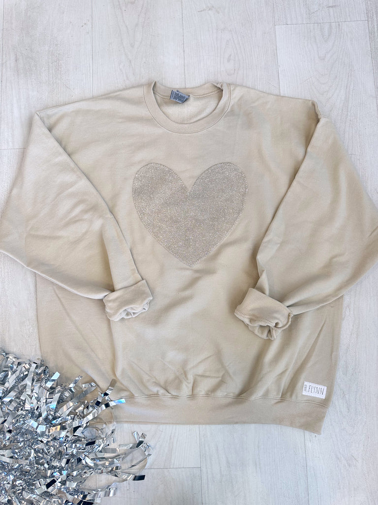GLITTER HEART - SAND CREW