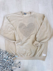 GLITTER HEART - SAND CREW