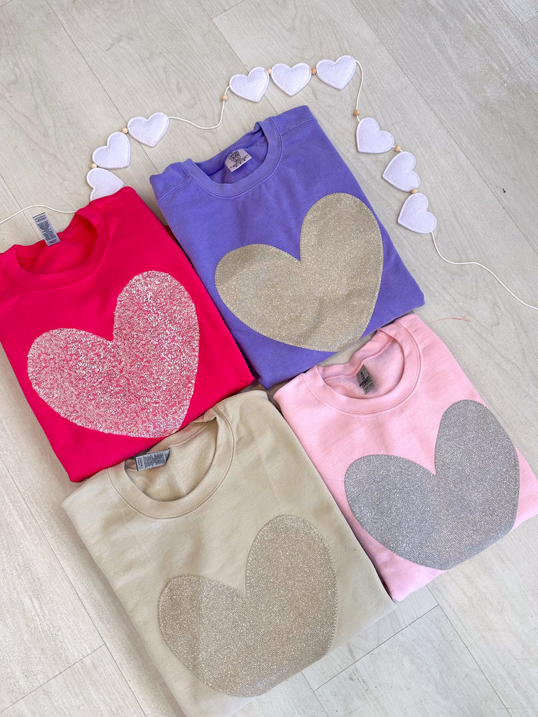 GLITTER HEART - SAND CREW
