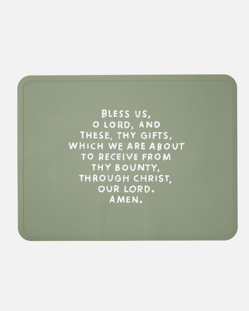 Be A Heart - Meal Blessing Silicone Placemat | Catholic Placemat | Kids: Bubblegum