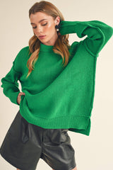 AEMI + CO - 3152DK Ina Sweater: Green / Contemporary / M