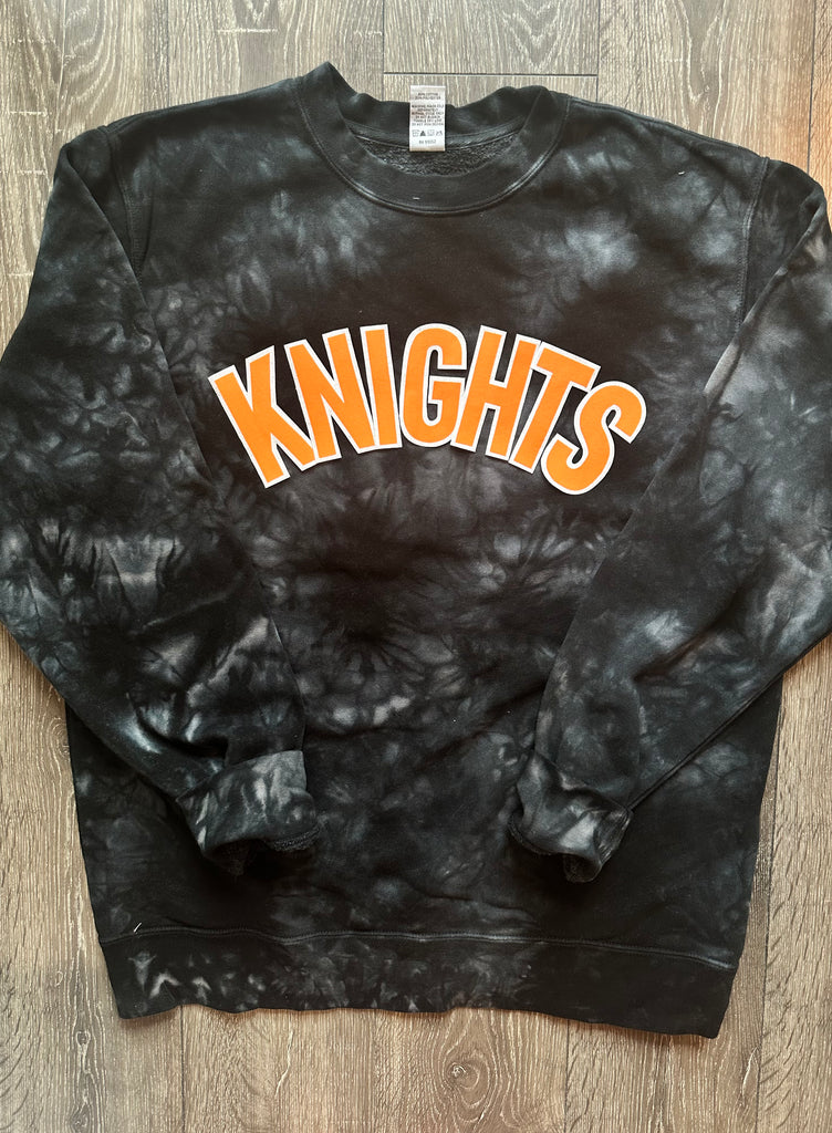 BLOCK KNIGHTS - BLACK DYED CREW