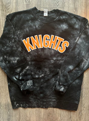 BLOCK KNIGHTS - BLACK DYED CREW