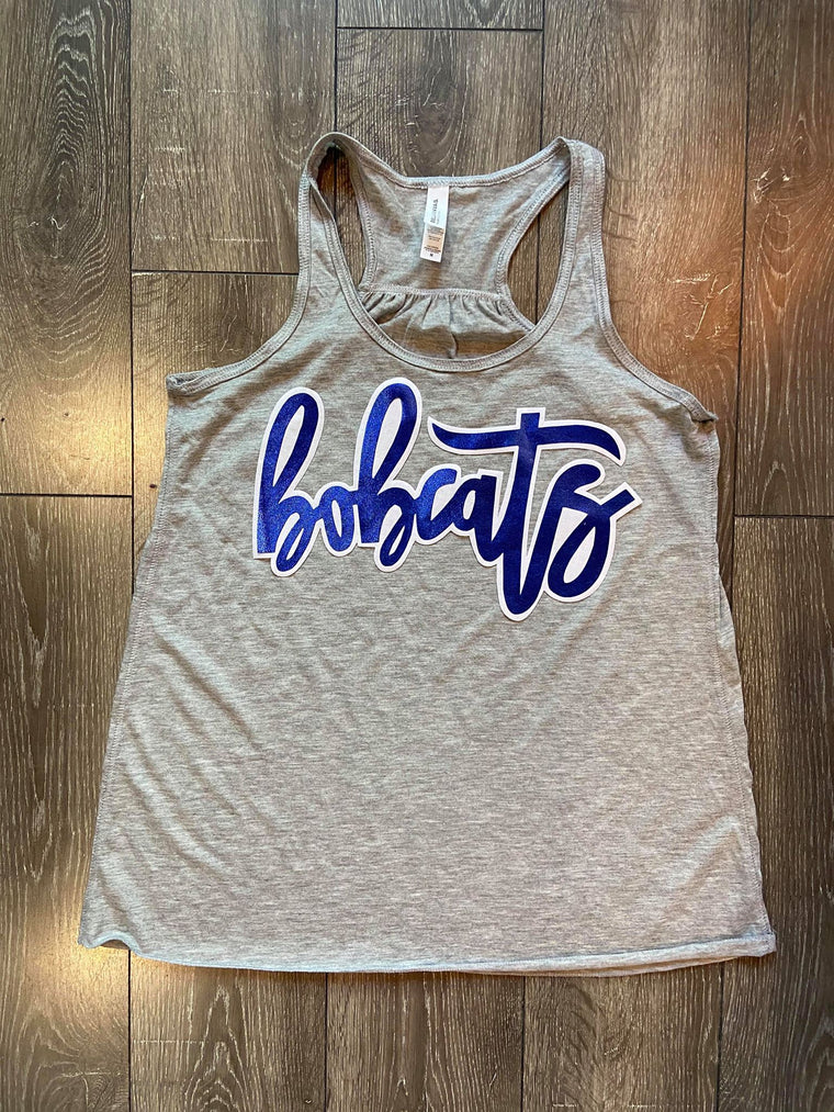 BOBCATS - GREY RACERBACK TANK