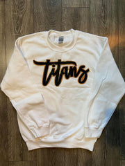 TITANS (BLACK/ GOLD) - WHITE GILDAN CREW