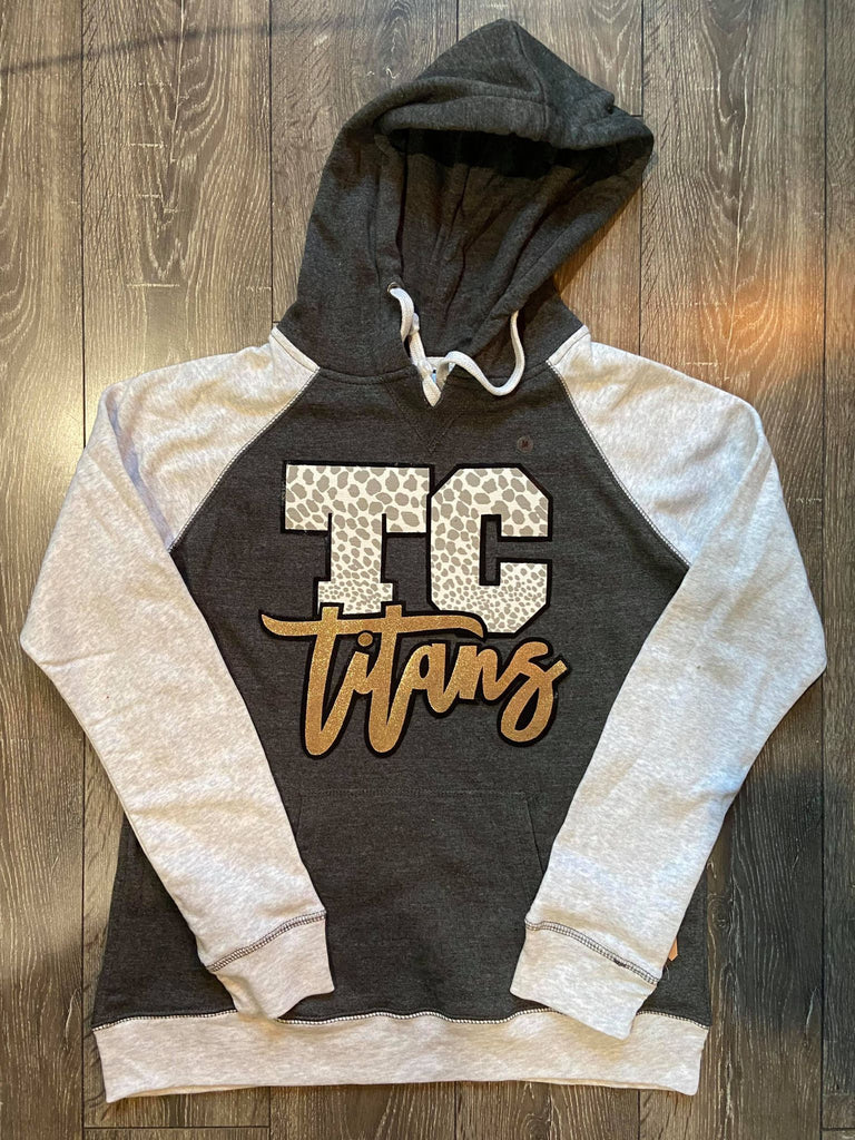TC TITANS - GREY COLORBLOCK HOODIE