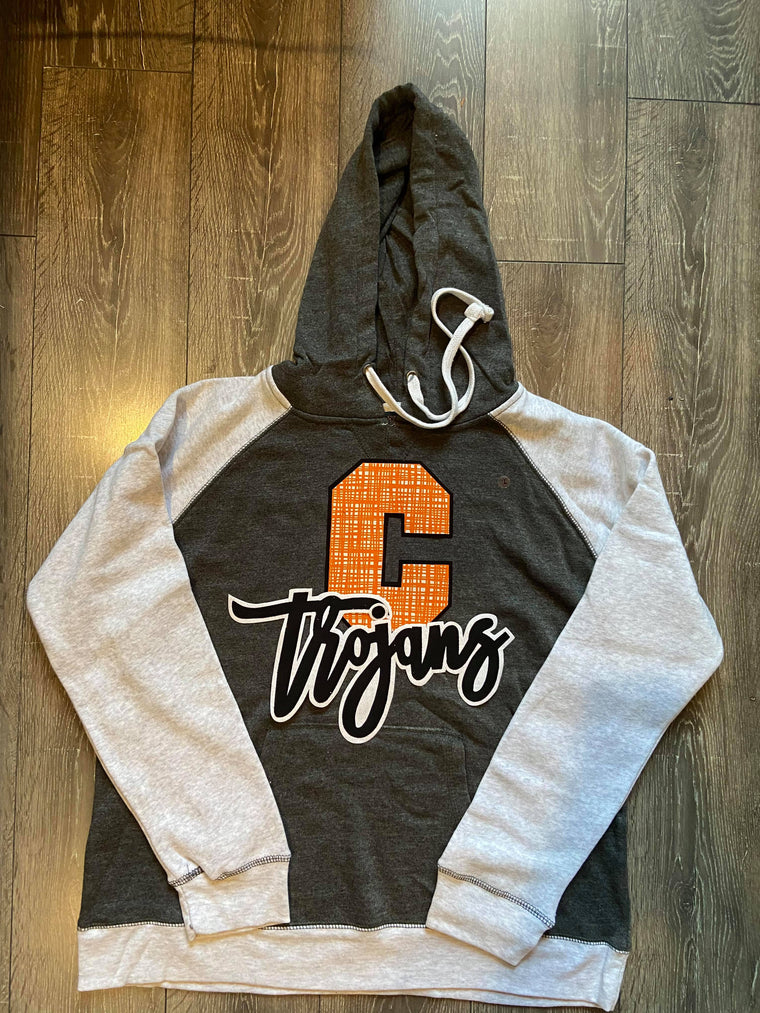 C + TROJANS - COLORBLOCK FLEECE HOODIE