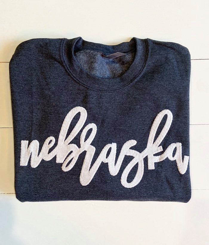 3. NEBRASKA • DARK GREY CREW • ADULT