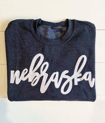 3. NEBRASKA • DARK GREY CREW • ADULT
